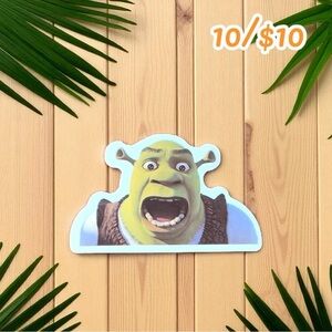 Screaming Shrek Vinyl Sticker – Gloss Finish